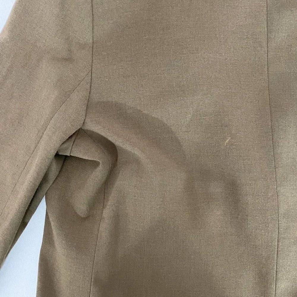 FRANK AND OAK WOOL BLEND DOUBLE BREASTED BLAZER IN BROWN CHOCOLATE CHIP - XS - Picture 12 of 13
